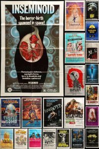 5h075 LOT OF 102 FOLDED ONE-SHEETS '70s-80s great images from a variety of different movies!