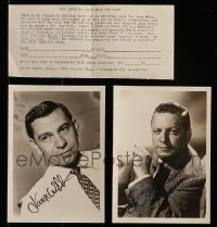 5h242 LOT OF 2 DRAGNET FAN CLUB FAN PHOTOS WITH FACSIMILE SIGNATURES '50s order form included!