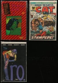 5h019 LOT OF 3 COMIC BOOKS '70s-00s Vortex's Yummy Fur, Marvel's The Cat, and The Pro!