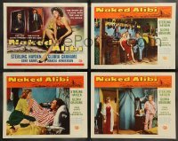 5j313 NAKED ALIBI 8 LCs '54 sexy Gloria Grahame, Sterling Hayden, Gene Barry, film noir!