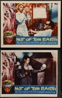 5j965 NOT OF THIS EARTH 2 LCs '57 Beverly Garland, Paul Birch, Roger Corman sci-fi!