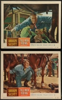 5j985 TALL MAN RIDING 2 LCs '55 cool images of tough cowboy Randolph Scott!