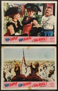 5j993 VIVA MARIA 2 LCs '66 Louis Malle, sexiest French babes Brigitte Bardot & Jeanne Moreau!