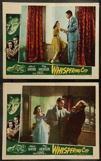 5j994 WHISPERING CITY 2 LCs '47 great images of Helmut Dantine, Mary Anderson!