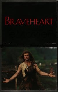 5j013 BRAVEHEART 9 color 11x14 stills '95 Mel Gibson as William Wallace & Sophie Marceau!