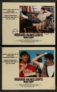 5j158 FERRIS BUELLER'S DAY OFF 8 English LCs '86 Matthew Broderick in John Hughes teen classic!
