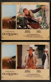 5j339 OUT OF AFRICA 8 English LCs '85 Robert Redford & Meryl Streep, directed by Sydney Pollack!