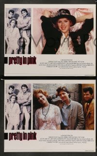 5j362 PRETTY IN PINK 8 English LCs '86 great images of Molly Ringwald, Andrew McCarthy & Jon Cryer!