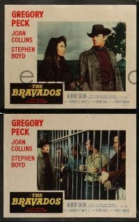 5j669 BRAVADOS 5 LCs '58 images of cowboy Gregory Peck & sexy Joan Collins, Lee Van Cleef!