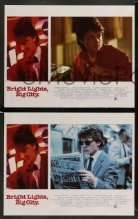 5j068 BRIGHT LIGHTS BIG CITY 8 LCs '88 Michael J. Fox & Kiefer Sutherland in New York City!