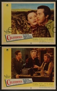 5j516 CALIFORNIA 7 LCs '46 best close up of Ray Milland, Barbara Stanwyck & Barry Fitzgerald