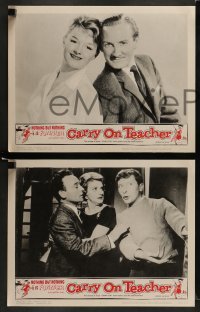 5j084 CARRY ON TEACHER 8 LCs '62 Kenneth Connor, Charles Hawtrey, Leslie Phillips, Joan Sims!