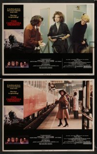 5j086 CASSANDRA CROSSING 8 LCs '77 Sophia Loren, Richard Harris, cool quarantined train artwork!