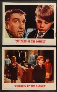 5j093 CHILDREN OF THE DAMNED 8 LCs '64 beware the creepy kid's eyes that paralyze!