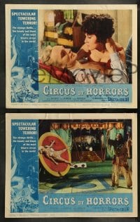 5j520 CIRCUS OF HORRORS 7 LCs '60 one man's lust made men into beasts & stripped women of souls!
