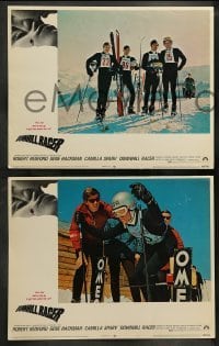 5j133 DOWNHILL RACER 8 LCs '69 Robert Redford, Gene Hackman, great Winter Olympics skiing images!