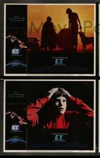 5j527 E.T. THE EXTRA TERRESTRIAL 7 LCs '82 Spielberg, c/u of Drew Barrymore, Thomas & MacNaughton!