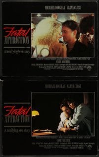 5j602 FATAL ATTRACTION 6 LCs '87 Michael Douglas, Glenn Close, a terrifying love story!