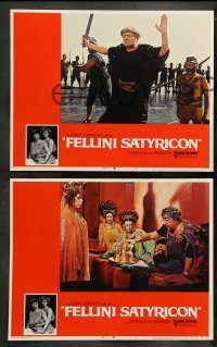 5j156 FELLINI SATYRICON 8 LCs '70 Federico's Italian cult classic, Rome before Christ, wild images!