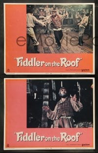5j159 FIDDLER ON THE ROOF 8 LCs '71 great images of Topol, Norman Jewison musical!
