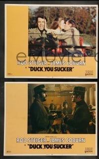 5j164 FISTFUL OF DYNAMITE 8 LCs '72 Sergio Leone, Rod Steiger & James Coburn, Duck You Sucker!