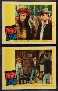 5j771 FLAMING STAR 4 LCs '60 great images of cowboy Elvis Presley, Barbara Eden, Ann Benton!