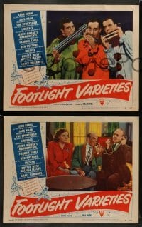 5j168 FOOTLIGHT VARIETIES 8 LCs '51 cool image of Leon Errol, RKO comedy compilation!