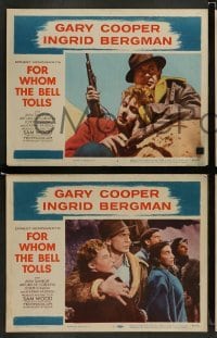 5j170 FOR WHOM THE BELL TOLLS 8 LCs R57 images of Gary Cooper & Ingrid Bergman, Hemingway!