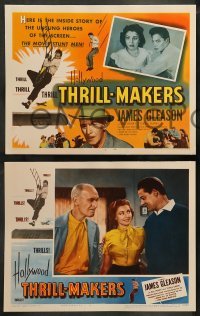 5j212 HOLLYWOOD THRILL MAKERS 8 LCs '54 movie stunt men, the unsung heroes of the screen!