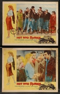5j867 HOT ROD RUMBLE 3 LCs '57 concerned adults don't know what to make of troubled teen!