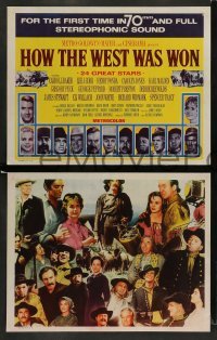 5j219 HOW THE WEST WAS WON 8 int'l LCs R69 John Ford epic, Debbie Reynolds, Gregory Peck & all-stars