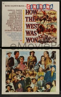 5j218 HOW THE WEST WAS WON 8 Cinerama int'l LCs '64 John Ford, Hathaway & Marshall epic, top cast!