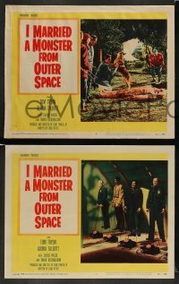 5j539 I MARRIED A MONSTER FROM OUTER SPACE 7 LCs '58 Gloria Talbott, Tom Tryon, sci-fi horror!!