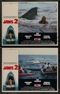 5j789 JAWS 2 4 LCs '78 Roy Scheider, Lorraine Gary, just when you thought it was safe to go back!