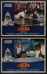 5j704 JAWS 3-D 5 LCs '83 Dennis Quaid, Bess Armstrong, Gossett Jr., the third dimension is terror!