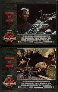 5j243 JURASSIC PARK 2 8 LCs '96 The Lost World, Steven Spielberg, something has survived!