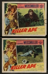 5j621 KILLER APE 6 LCs '53 Max Palmer as the Man Ape, drug-mad beasts ravage human prey!