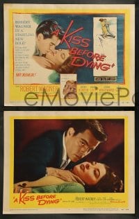 5j249 KISS BEFORE DYING 8 LCs '56 Robert Wagner, Joanne Woodward, Jeffrey Hunter!