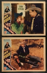 5j625 LAW & LAWLESS 6 LCs '32 cowboy Jack Hoxie with gun & companions catch the bad guy!