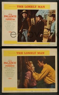 5j266 LONELY MAN 8 LCs '57 Elaine Aiken, Jack Palance, Anthony Perkins, Henry Levin western!
