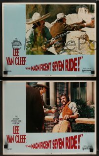 5j279 MAGNIFICENT SEVEN RIDE 8 LCs '72 cowboy Lee Van Cleef, Stefanie Powers, western sequel!