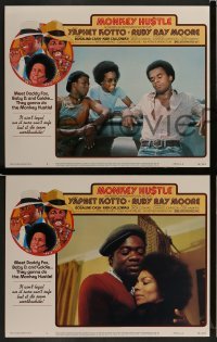 5j302 MONKEY HUSTLE 8 LCs '76 wacky art of Rudy Ray Moore, Yaphet Kotto & Rosalind Cash!