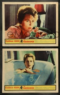 5j642 NAKED EDGE 6 LCs '61 includes close up of Deborah Kerr naked in bathtub, Michael Anderson!