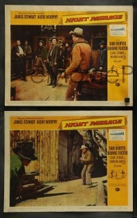 5j643 NIGHT PASSAGE 6 LCs '57 cool western cowboys Dan Duryea, Audie Murphy, James Stewart!