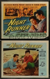 5j325 NIGHT RUNNER 8 LCs '57 released mental patient Ray Danton romances pretty Colleen Miller!