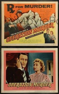 5j338 OPERATION MURDER 8 LCs '57 Dr. Tom Conway is accused of operating & killing at the same time!