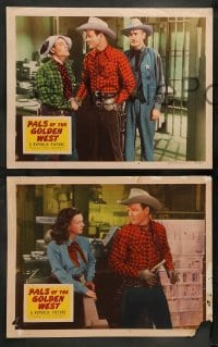 5j646 PALS OF THE GOLDEN WEST 6 LCs '51 great images of Roy Rogers, pretty Dale Evans & Estelita!