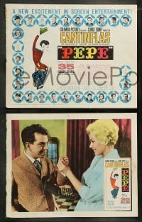 5j351 PEPE 8 LCs '60 Cantinflas, Maurice Chevalier, Kim Novak, cool colorful images!