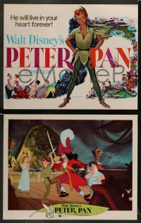 5j022 PETER PAN 9 LCs R69 Walt Disney animated cartoon fantasy classic, great full-length art!