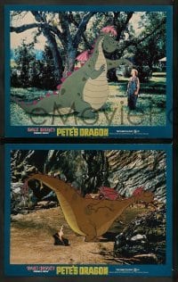 5j352 PETE'S DRAGON 8 LCs '77 Walt Disney, great cartoon & live action images!